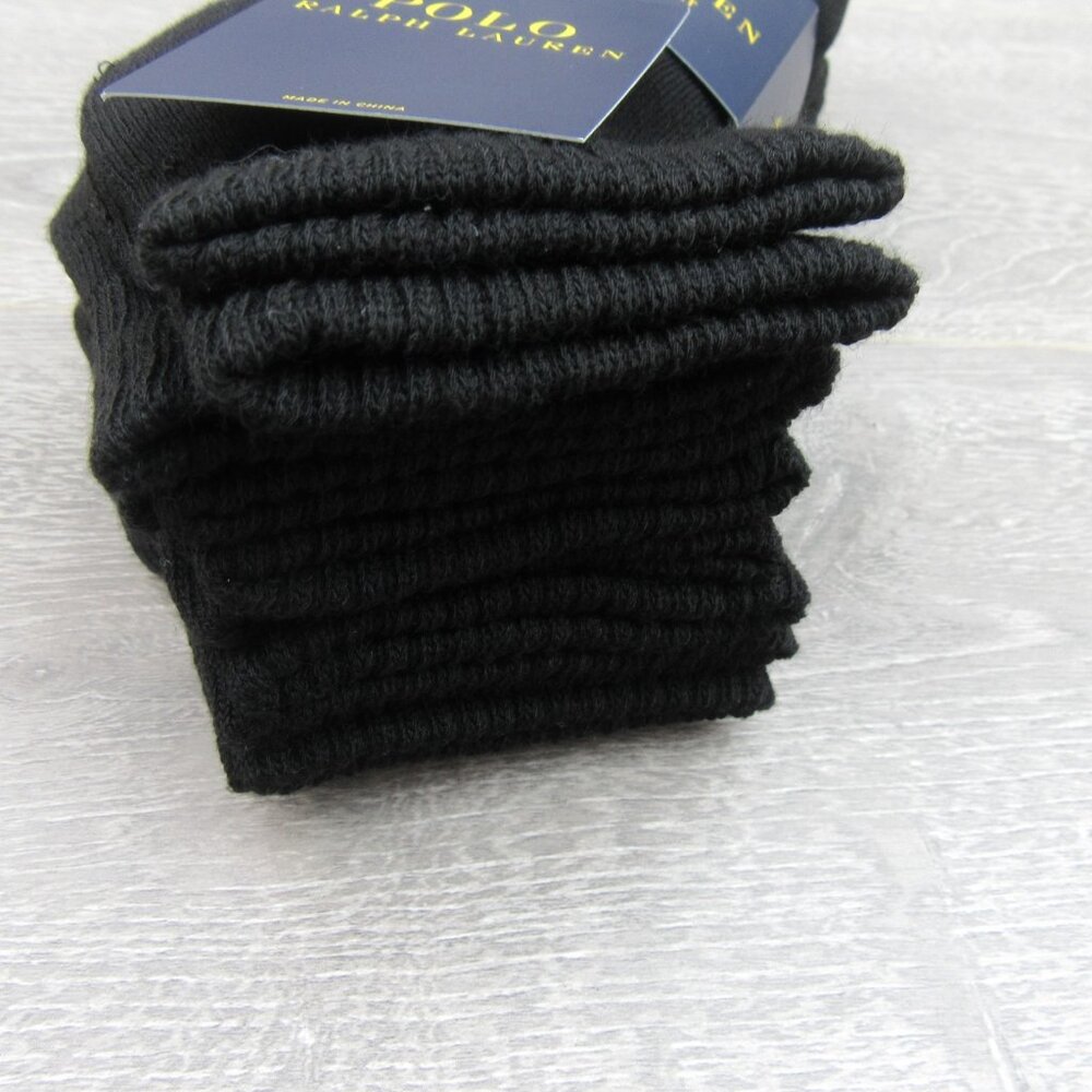 Polo Ralph Lauren Classic Sport Low Cut Socks Mens Size 6-13 Black (6-Pack) NEW - Picture 7 of 9